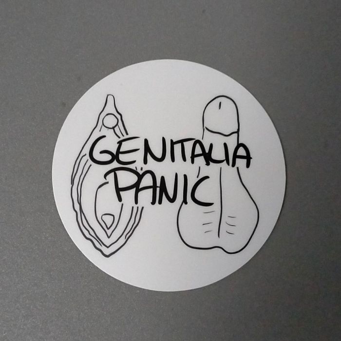 sticker genitalia panic logo